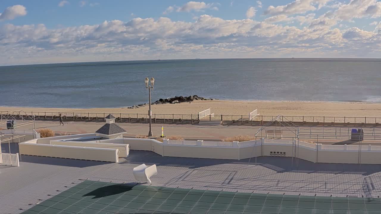 Long Branch Beach towards Northeast from Promenade Beach Club Live Cam - Long Branch, Monmouth, New Jersey, USA