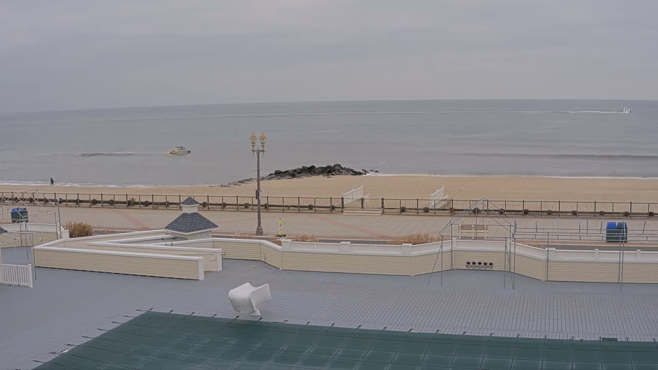 Long Branch Beach towards Northeast from Promenade Beach Club Live Cam - Long Branch, Monmouth, New Jersey, USA