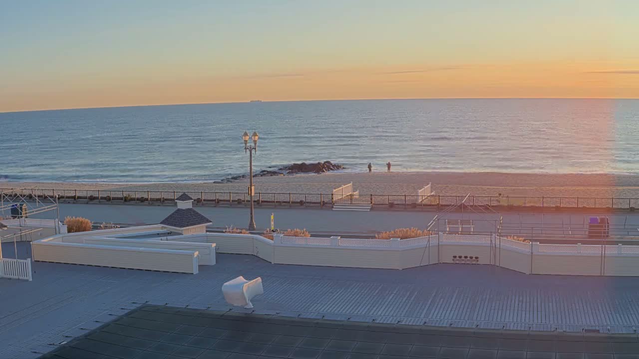 Long Branch Beach towards Northeast from Promenade Beach Club Live Cam - Long Branch, Monmouth, New Jersey, USA