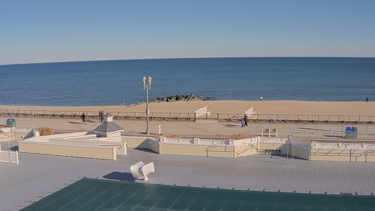Long Branch Beach towards Northeast from Promenade Beach Club Live Cam - Long Branch, Monmouth, New Jersey, USA