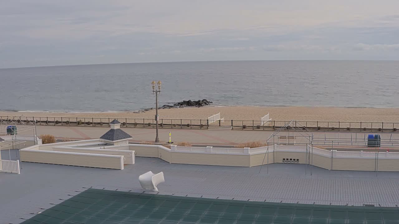 Long Branch Beach towards Northeast from Promenade Beach Club Live Cam - Long Branch, Monmouth, New Jersey, USA