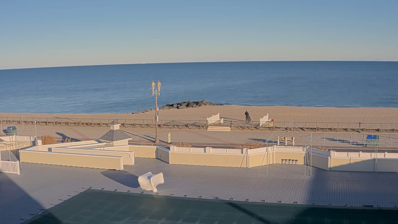 Long Branch Beach towards Northeast from Promenade Beach Club Live Cam - Long Branch, Monmouth, New Jersey, USA