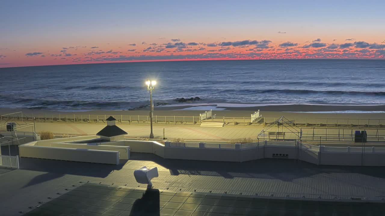 Long Branch Beach towards Northeast from Promenade Beach Club Live Cam - Long Branch, Monmouth, New Jersey, USA