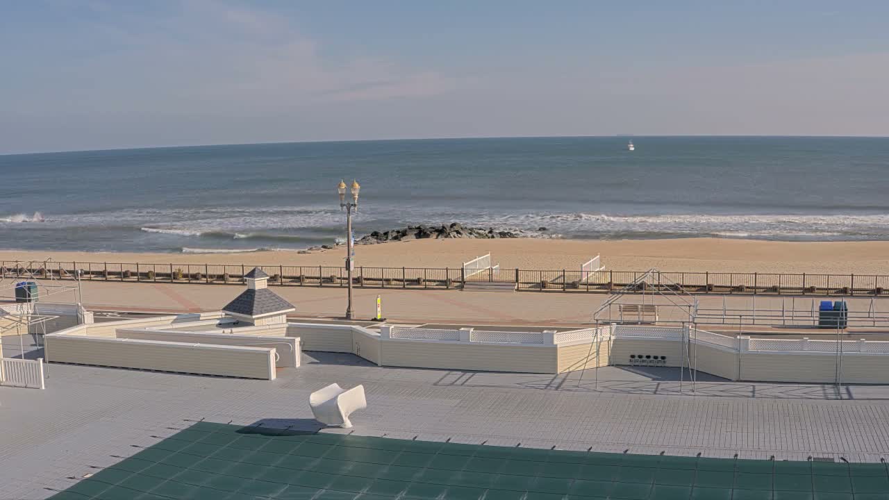 Long Branch Beach towards Northeast from Promenade Beach Club Live Cam - Long Branch, Monmouth, New Jersey, USA