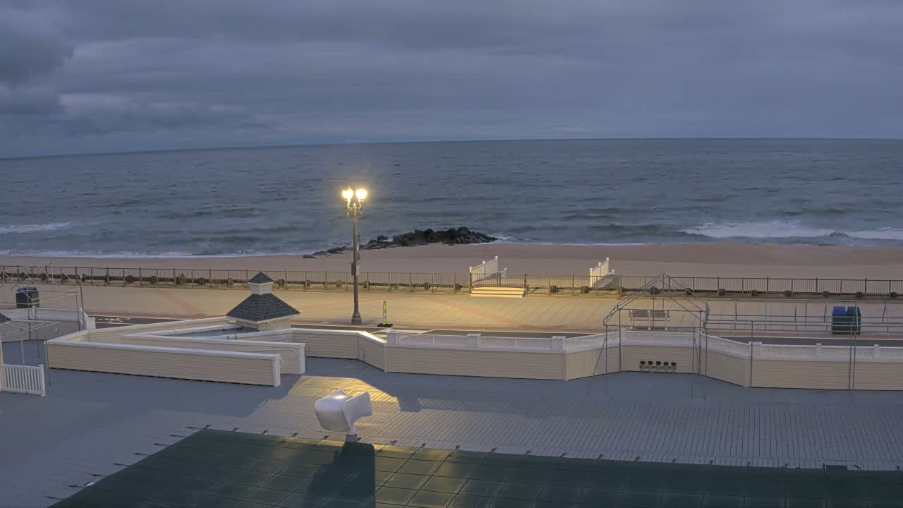 Long Branch Beach towards Northeast from Promenade Beach Club Live Cam - Long Branch, Monmouth, New Jersey, USA