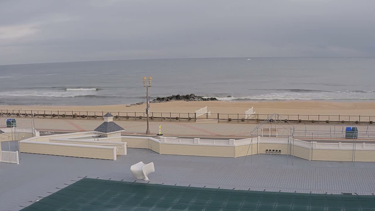 Long Branch Beach towards Northeast from Promenade Beach Club Live Cam - Long Branch, Monmouth, New Jersey, USA