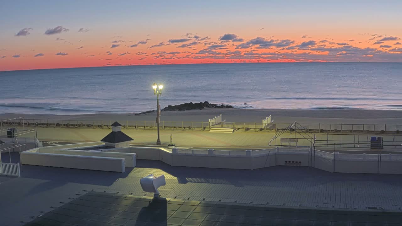 Long Branch Beach towards Northeast from Promenade Beach Club Live Cam - Long Branch, Monmouth, New Jersey, USA