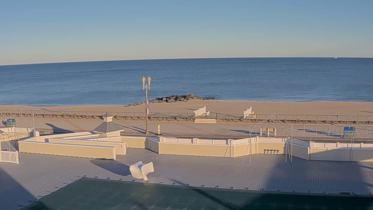 Long Branch Beach towards Northeast from Promenade Beach Club Live Cam - Long Branch, Monmouth, New Jersey, USA
