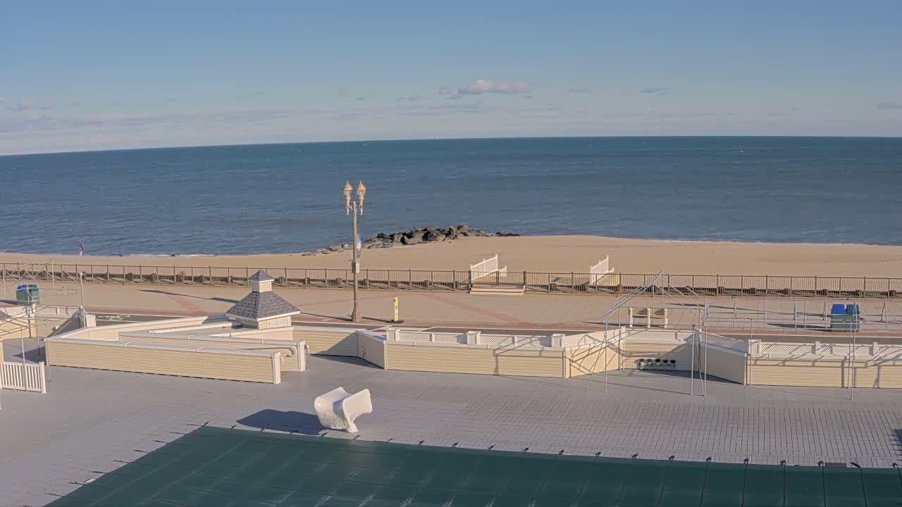 Long Branch Beach towards Northeast from Promenade Beach Club Live Cam - Long Branch, Monmouth, New Jersey, USA