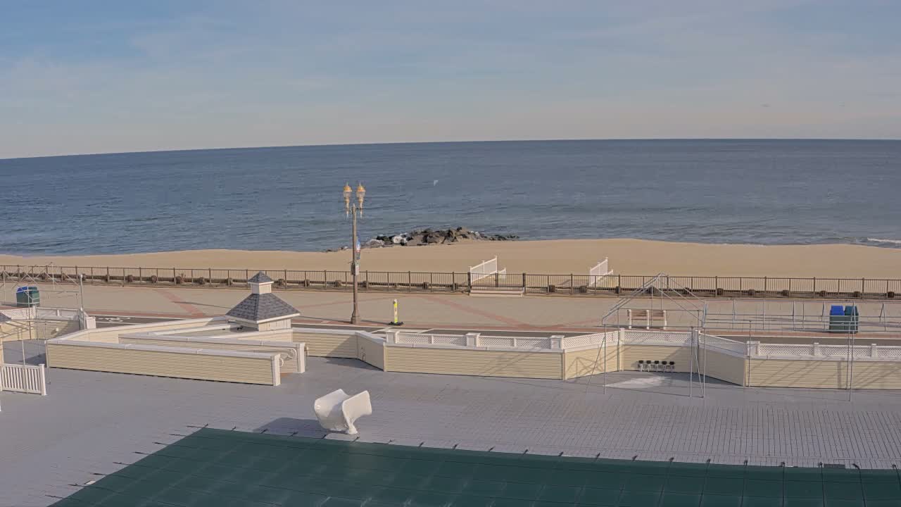 Long Branch Beach towards Northeast from Promenade Beach Club Live Cam - Long Branch, Monmouth, New Jersey, USA