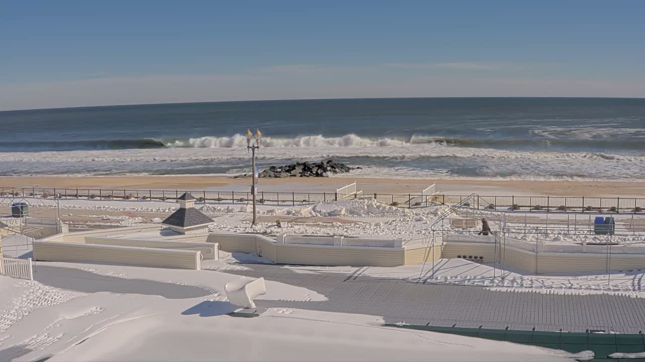 Long Branch Beach towards Northeast from Promenade Beach Club Live Cam - Long Branch, Monmouth, New Jersey, USA