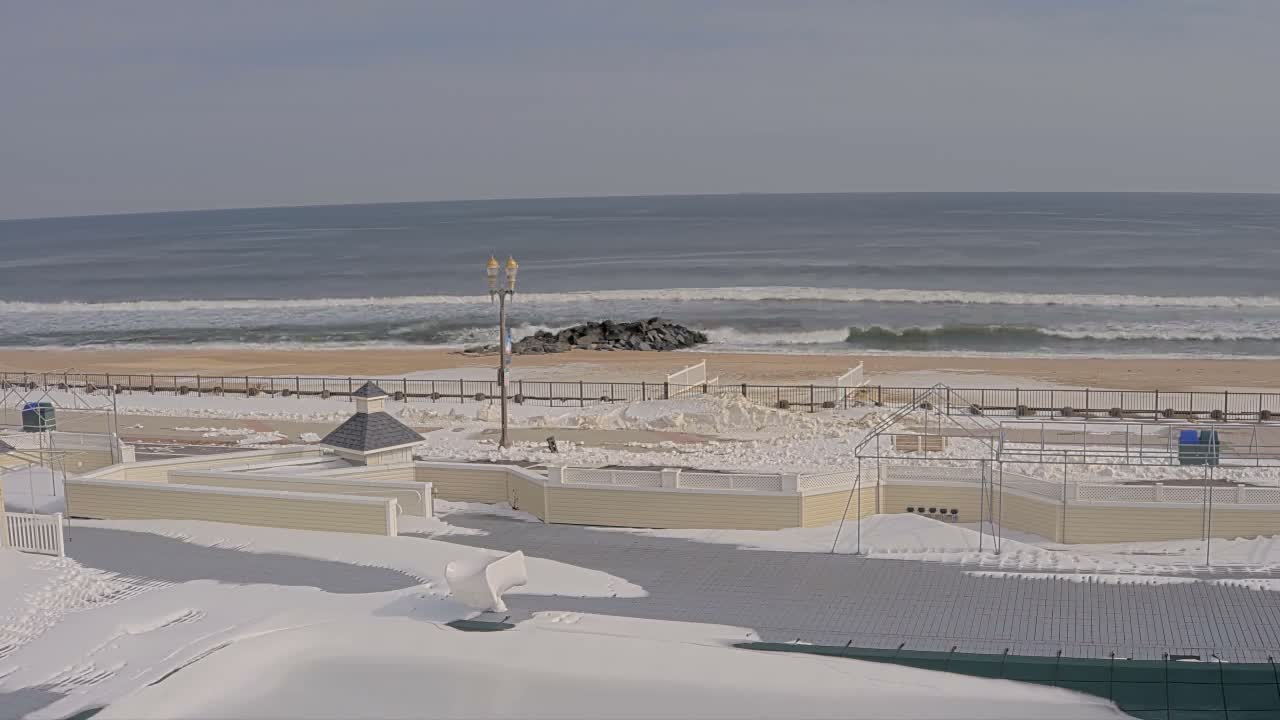 Long Branch Beach towards Northeast from Promenade Beach Club Live Cam - Long Branch, Monmouth, New Jersey, USA