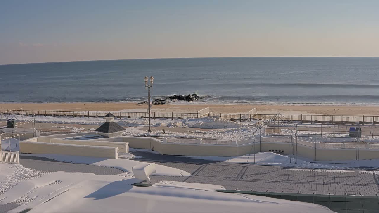 Long Branch Beach towards Northeast from Promenade Beach Club Live Cam - Long Branch, Monmouth, New Jersey, USA