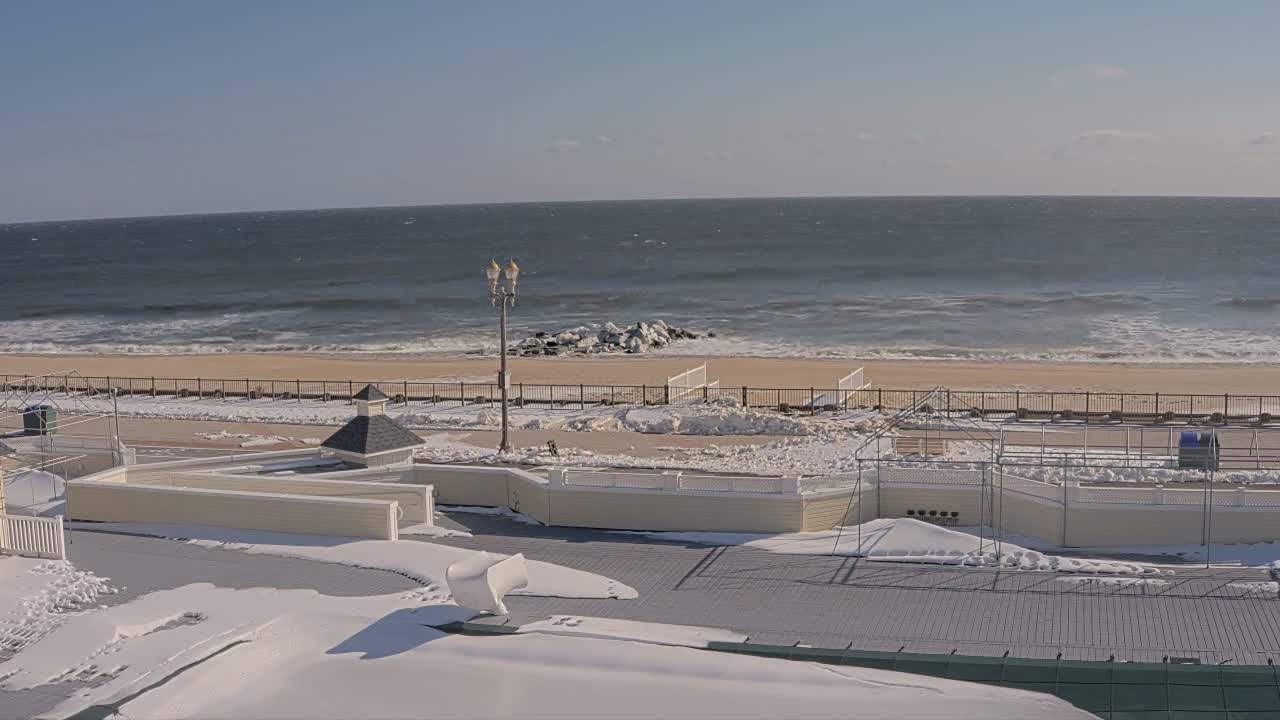 Long Branch Beach towards Northeast from Promenade Beach Club Live Cam - Long Branch, Monmouth, New Jersey, USA