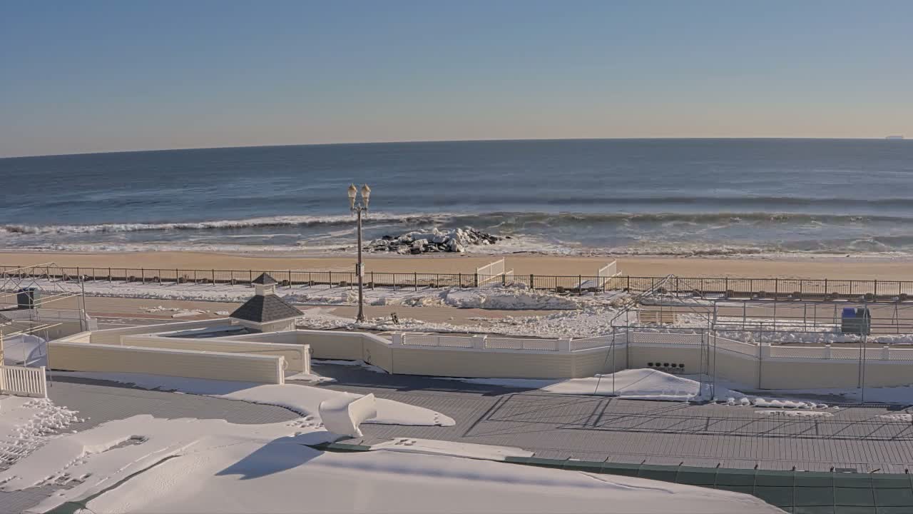Long Branch Beach towards Northeast from Promenade Beach Club Live Cam - Long Branch, Monmouth, New Jersey, USA