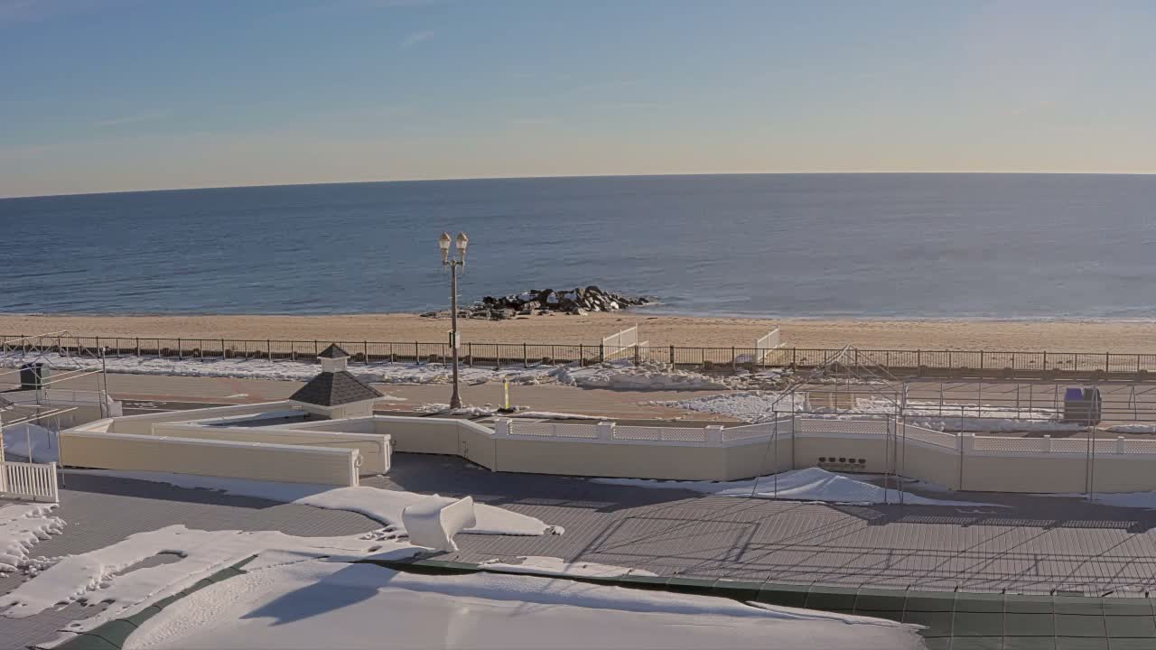 Long Branch Beach towards Northeast from Promenade Beach Club Live Cam - Long Branch, Monmouth, New Jersey, USA
