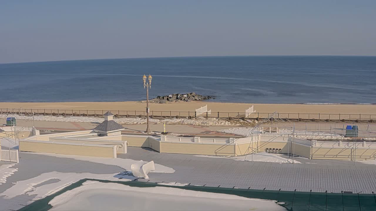 Long Branch Beach towards Northeast from Promenade Beach Club Live Cam - Long Branch, Monmouth, New Jersey, USA