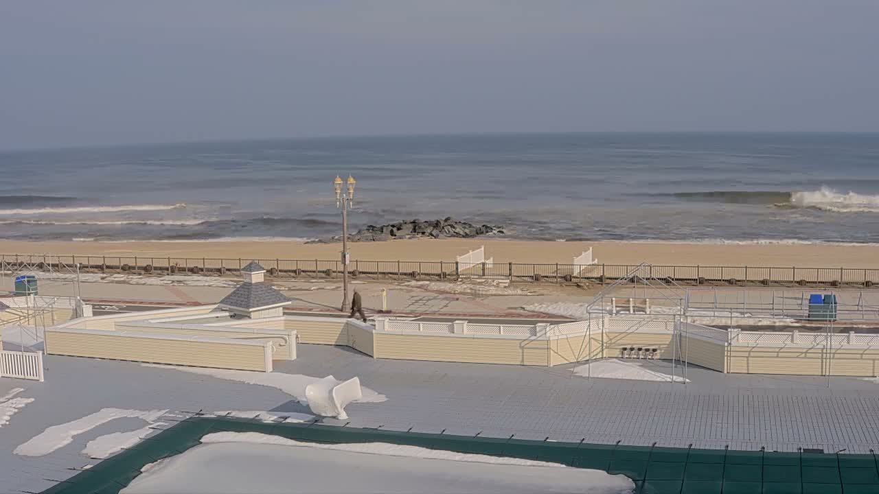 Long Branch Beach towards Northeast from Promenade Beach Club Live Cam - Long Branch, Monmouth, New Jersey, USA
