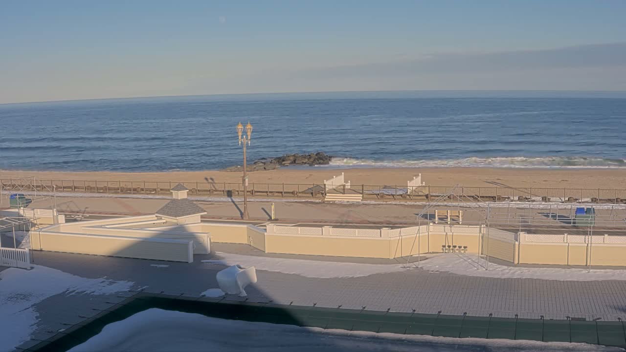 Long Branch Beach towards Northeast from Promenade Beach Club Live Cam - Long Branch, Monmouth, New Jersey, USA