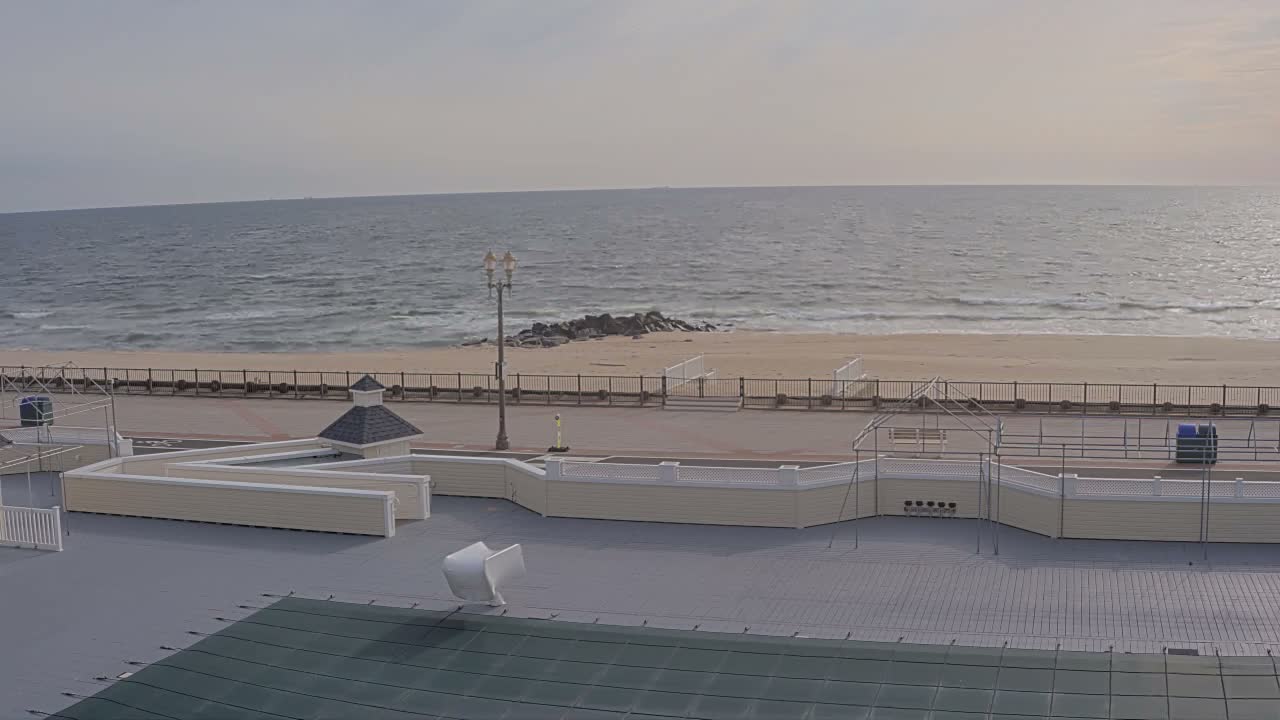 Long Branch Beach towards Northeast from Promenade Beach Club Live Cam - Long Branch, Monmouth, New Jersey, USA