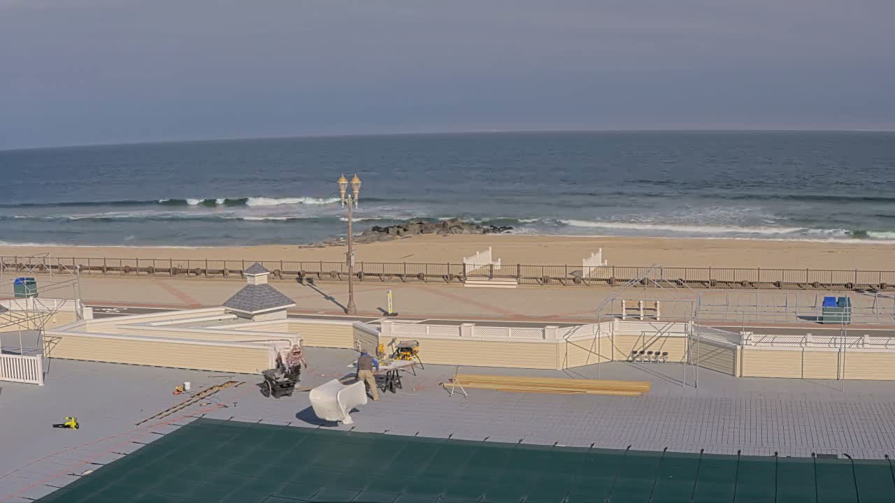 Long Branch Beach towards Northeast from Promenade Beach Club Live Cam - Long Branch, Monmouth, New Jersey, USA