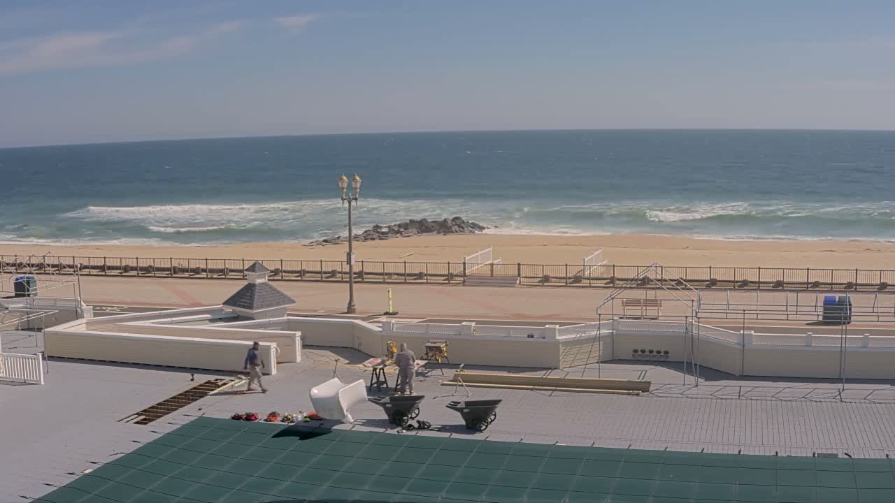 Long Branch Beach towards Northeast from Promenade Beach Club Live Cam - Long Branch, Monmouth, New Jersey, USA