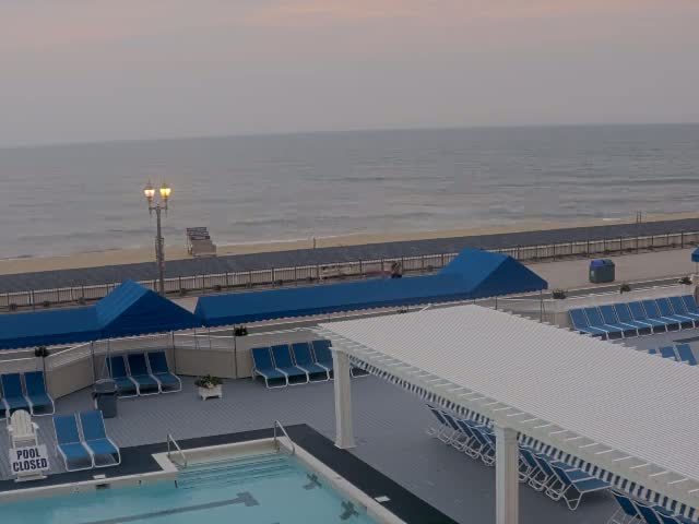 Long Branch Beach towards Southeast from Promenade Beach Club Live Cam - Long Branch, Monmouth, New Jersey, USA