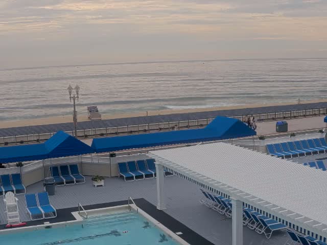 Long Branch Beach towards Southeast from Promenade Beach Club Live Cam - Long Branch, Monmouth, New Jersey, USA