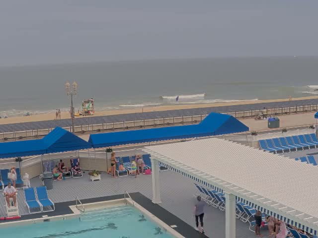 Long Branch Beach towards Southeast from Promenade Beach Club Live Cam - Long Branch, Monmouth, New Jersey, USA