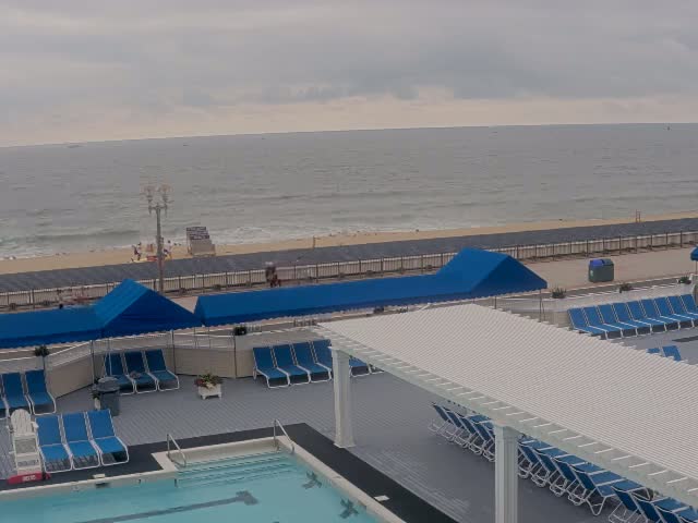 Long Branch Beach towards Southeast from Promenade Beach Club Live Cam - Long Branch, Monmouth, New Jersey, USA
