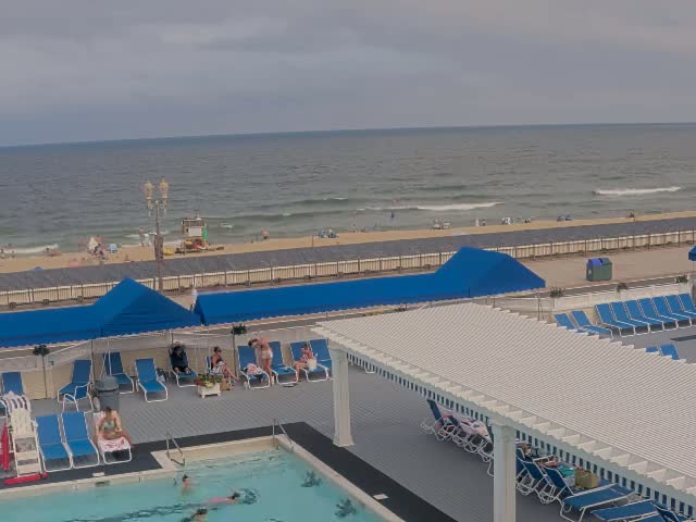 Long Branch Beach towards Southeast from Promenade Beach Club Live Cam - Long Branch, Monmouth, New Jersey, USA