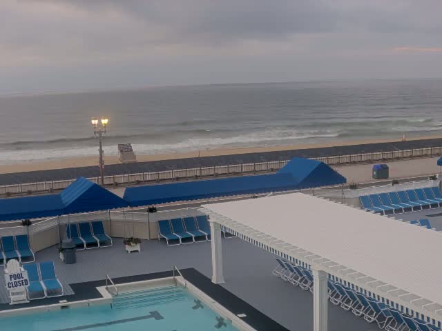 Long Branch Beach towards Southeast from Promenade Beach Club Live Cam - Long Branch, Monmouth, New Jersey, USA