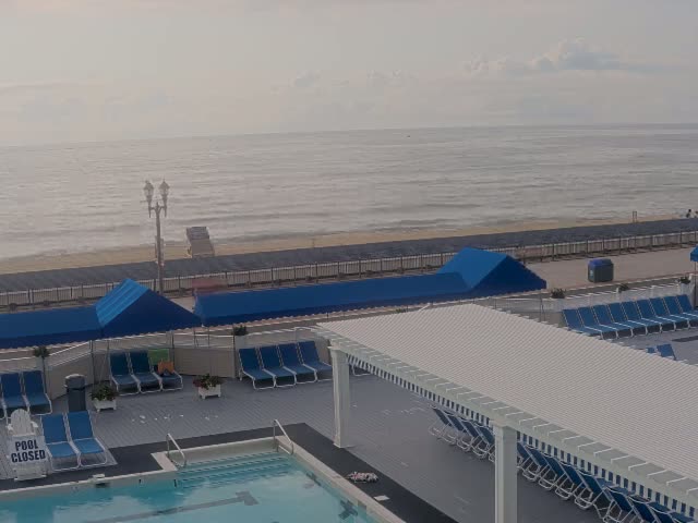 Long Branch Beach towards Southeast from Promenade Beach Club Live Cam - Long Branch, Monmouth, New Jersey, USA