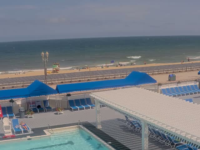 Long Branch Beach towards Southeast from Promenade Beach Club Live Cam - Long Branch, Monmouth, New Jersey, USA