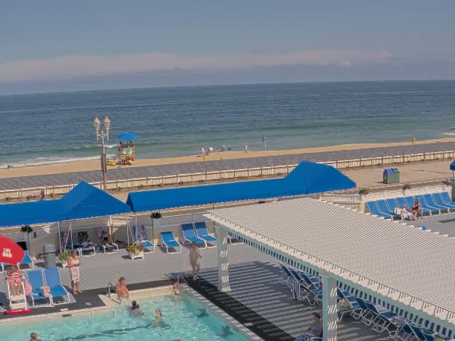 Long Branch Beach towards Southeast from Promenade Beach Club Live Cam - Long Branch, Monmouth, New Jersey, USA