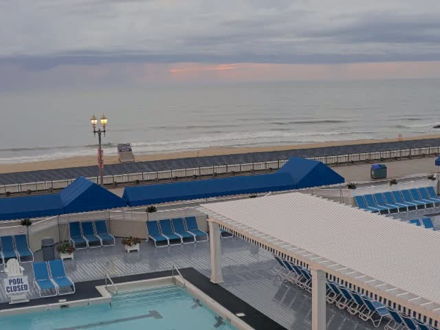 Long Branch Beach towards Southeast from Promenade Beach Club Live Cam - Long Branch, Monmouth, New Jersey, USA