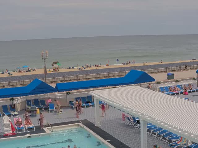 Long Branch Beach towards Southeast from Promenade Beach Club Live Cam - Long Branch, Monmouth, New Jersey, USA