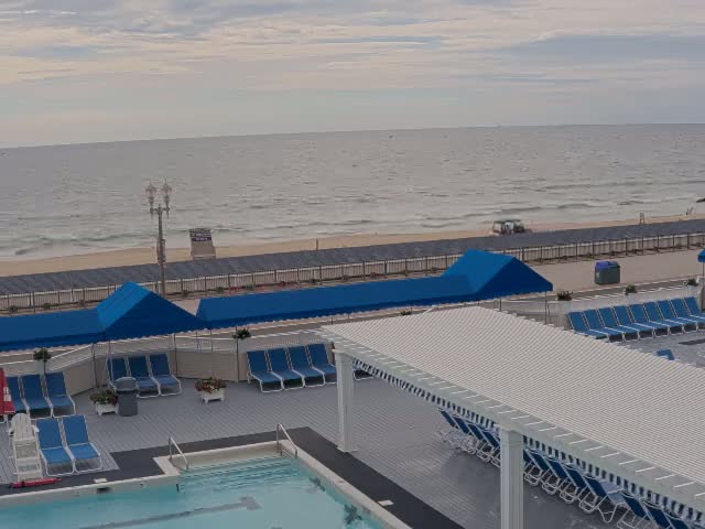 Long Branch Beach towards Southeast from Promenade Beach Club Live Cam - Long Branch, Monmouth, New Jersey, USA