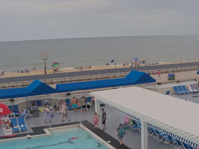 Long Branch Beach towards Southeast from Promenade Beach Club Live Cam - Long Branch, Monmouth, New Jersey, USA