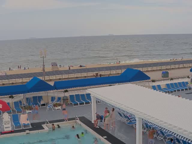 Long Branch Beach towards Southeast from Promenade Beach Club Live Cam - Long Branch, Monmouth, New Jersey, USA