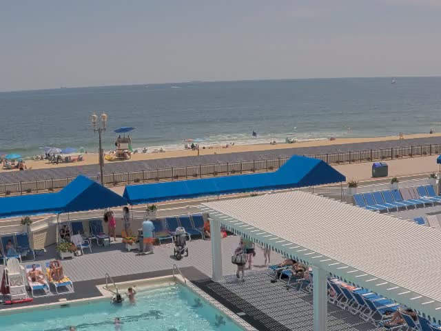 Long Branch Beach towards Southeast from Promenade Beach Club Live Cam - Long Branch, Monmouth, New Jersey, USA