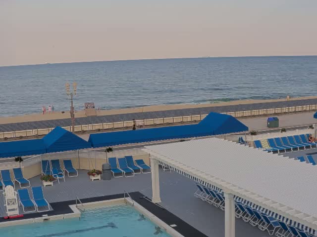 Long Branch Beach towards Southeast from Promenade Beach Club Live Cam - Long Branch, Monmouth, New Jersey, USA