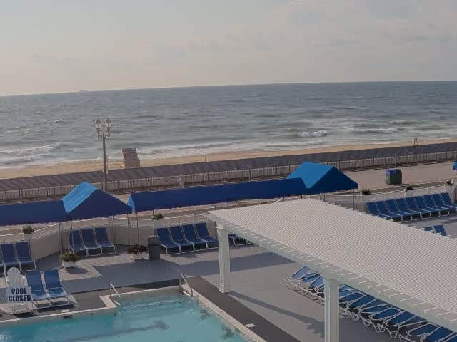 Long Branch Beach towards Southeast from Promenade Beach Club Live Cam - Long Branch, Monmouth, New Jersey, USA