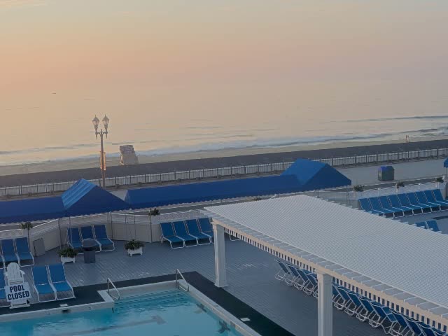 Long Branch Beach towards Southeast from Promenade Beach Club Live Cam - Long Branch, Monmouth, New Jersey, USA