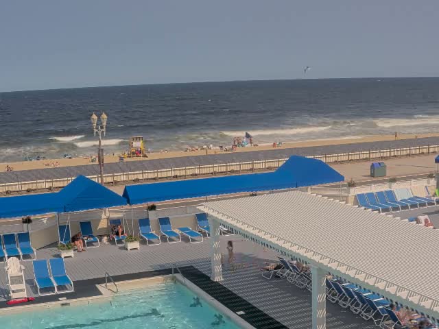Long Branch Beach towards Southeast from Promenade Beach Club Live Cam - Long Branch, Monmouth, New Jersey, USA