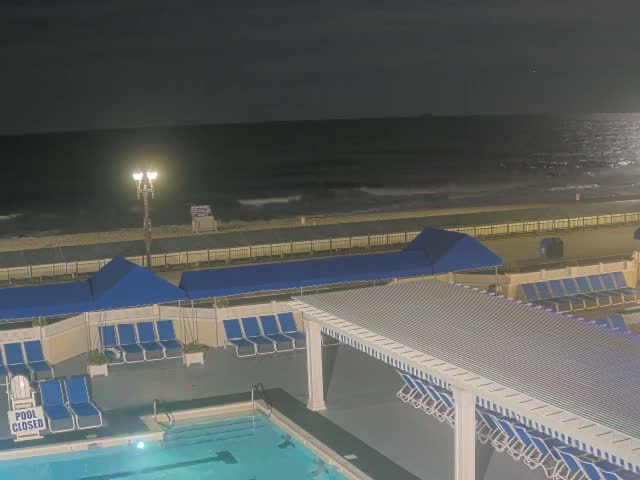 Long Branch Beach towards Southeast from Promenade Beach Club Live Cam - Long Branch, Monmouth, New Jersey, USA