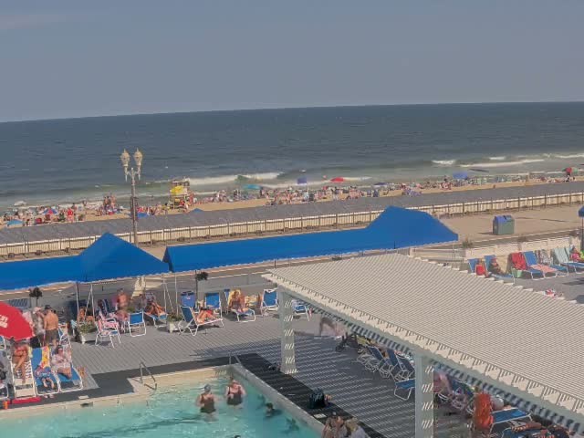 Long Branch Beach towards Southeast from Promenade Beach Club Live Cam - Long Branch, Monmouth, New Jersey, USA
