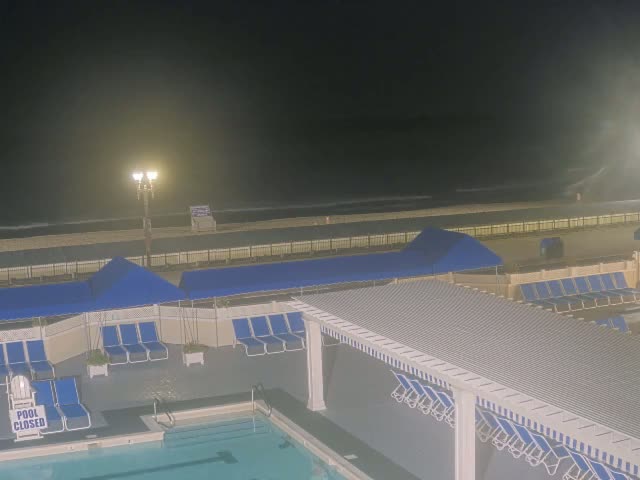Long Branch Beach towards Southeast from Promenade Beach Club Live Cam - Long Branch, Monmouth, New Jersey, USA
