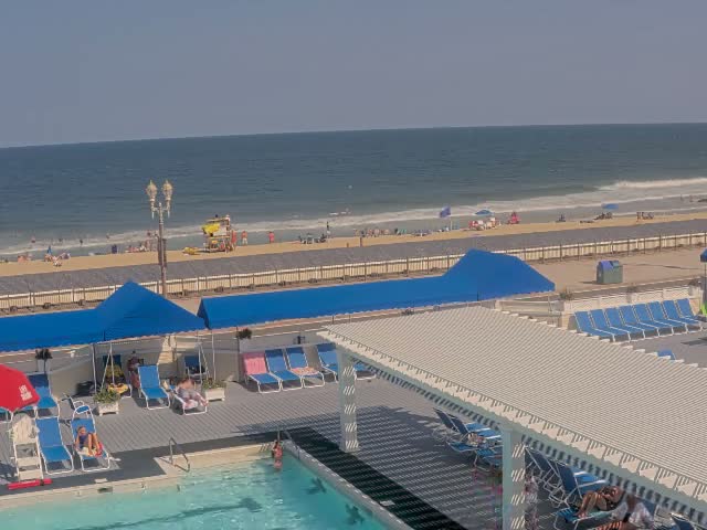 Long Branch Beach towards Southeast from Promenade Beach Club Live Cam - Long Branch, Monmouth, New Jersey, USA