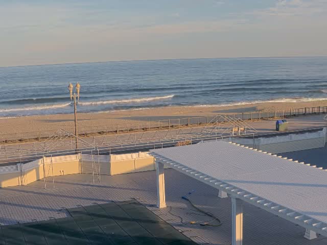 Long Branch Beach towards Southeast from Promenade Beach Club Live Cam - Long Branch, Monmouth, New Jersey, USA